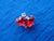 Double Red Heart Tac Pin Brooch