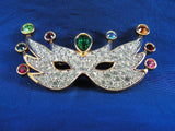 SCS 1999 Masquerade Mask Brooch ~ Multi-Color