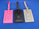 Leather Multi-Color Luggage Tags ~ Set of 3